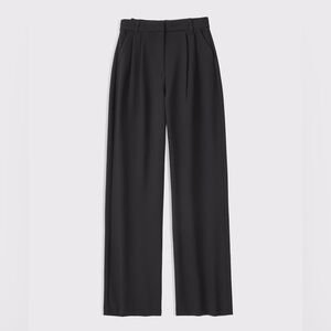 Abercrombie Pleated Black Trousers Pants
